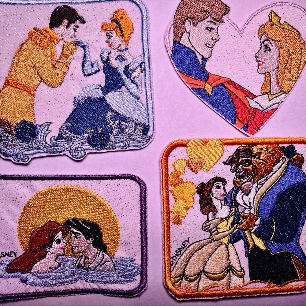 Disney couple iron on patch